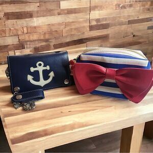 Paul Frank Y2K RaRe Nautical Wallet w/ FREE PRELOVED BETSEY JOHNSON COSMETIC BAG
